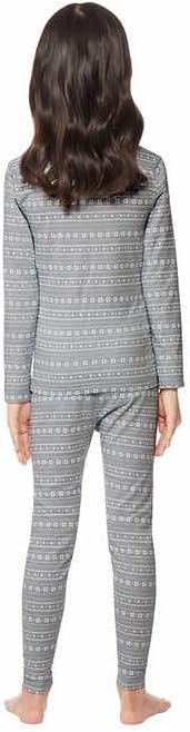 32 Degrees Heat Camisa y Legging Capa Base Niños Gris Conjunto de 2 Piezas - La Tiendita de la Jose