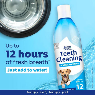 Naturél Promise Fresh - Ambientador dental y aditivo de agua de limpieza dental para perros