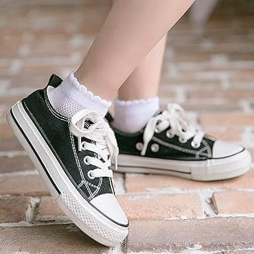 Pack 9 Calcetines Algodón Tobillera Niña Niño Blanco - La Tiendita de la Jose