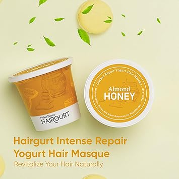 Mascarilla capilar de yogur reparadora intensa de miel de almendra, acondicionador profundo para cabello - La Tiendita de la Jose