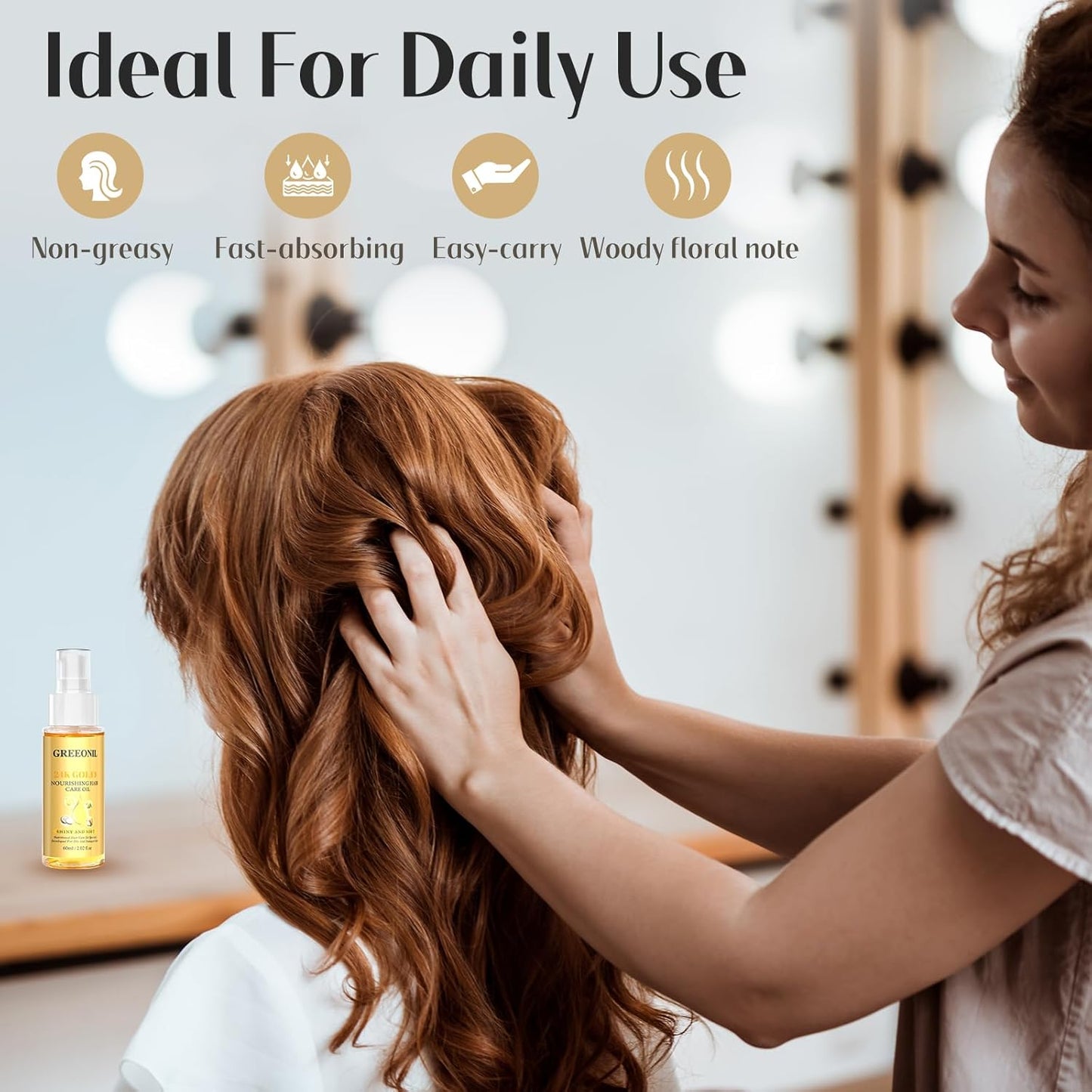 Suero de argán, coco y aceite de oliva de oro de 24 quilates Greenoil - La Tiendita de la Jose