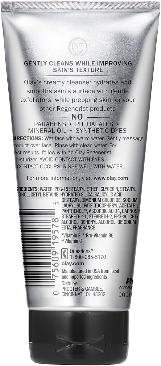 Crema limpiadora regeneradora facial Olay Regenerist, 147 ml
