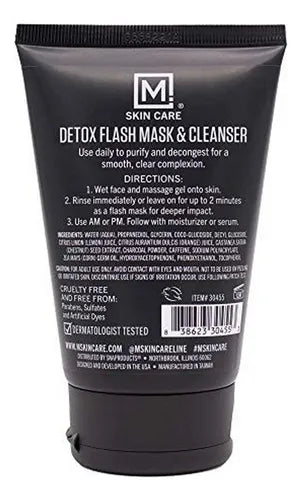 M. Skin Care Detox Flash Facial Mask And Cleanser For Men.