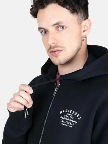 Poleron Fz Surfskate Original Cr Negro Hombre Maui And Sons - La Tiendita de la Jose