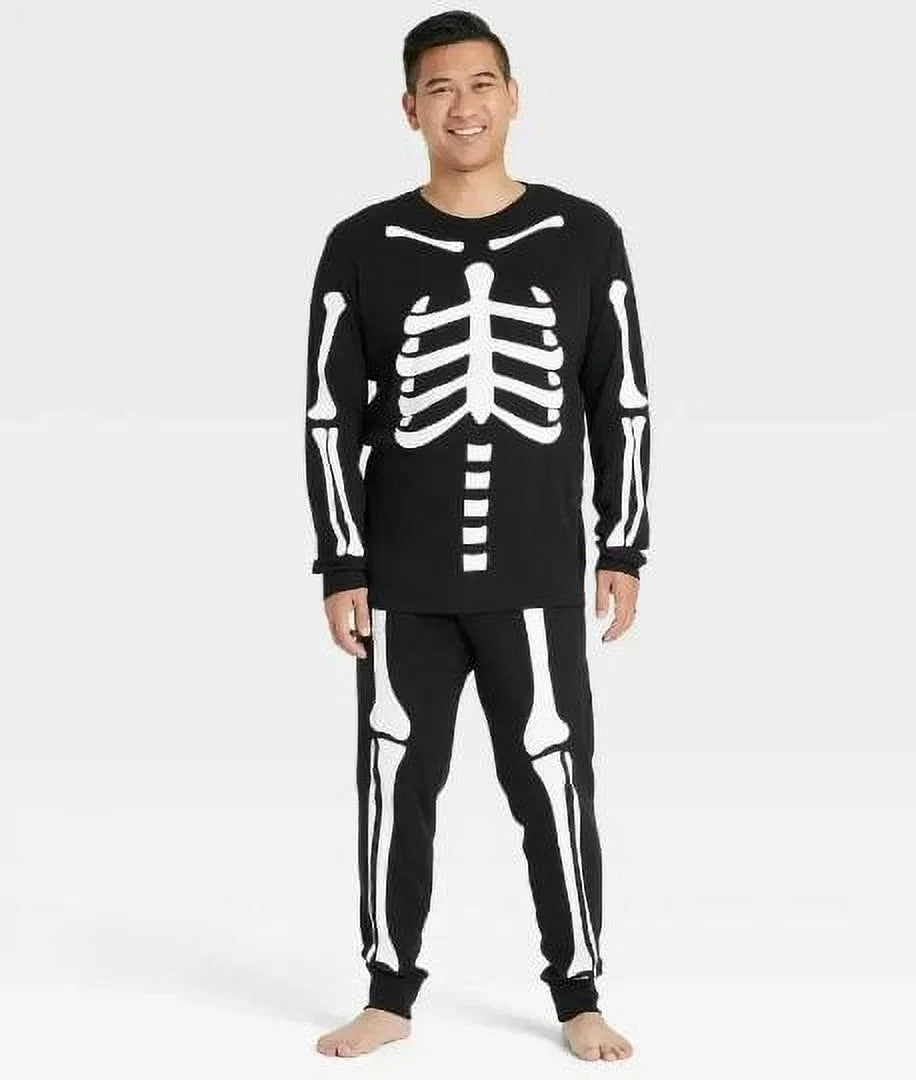 Hyde & EEK! Conjunto de Pijama de Esqueleto de Halloween Boutique para Hombre Negro - La Tiendita de la Jose