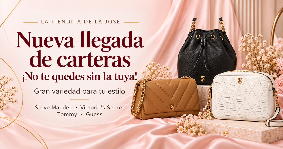 Nueva llegada de carteras en La Tiendita de la Jose: Victoria’s Secret café, negra y blanca.