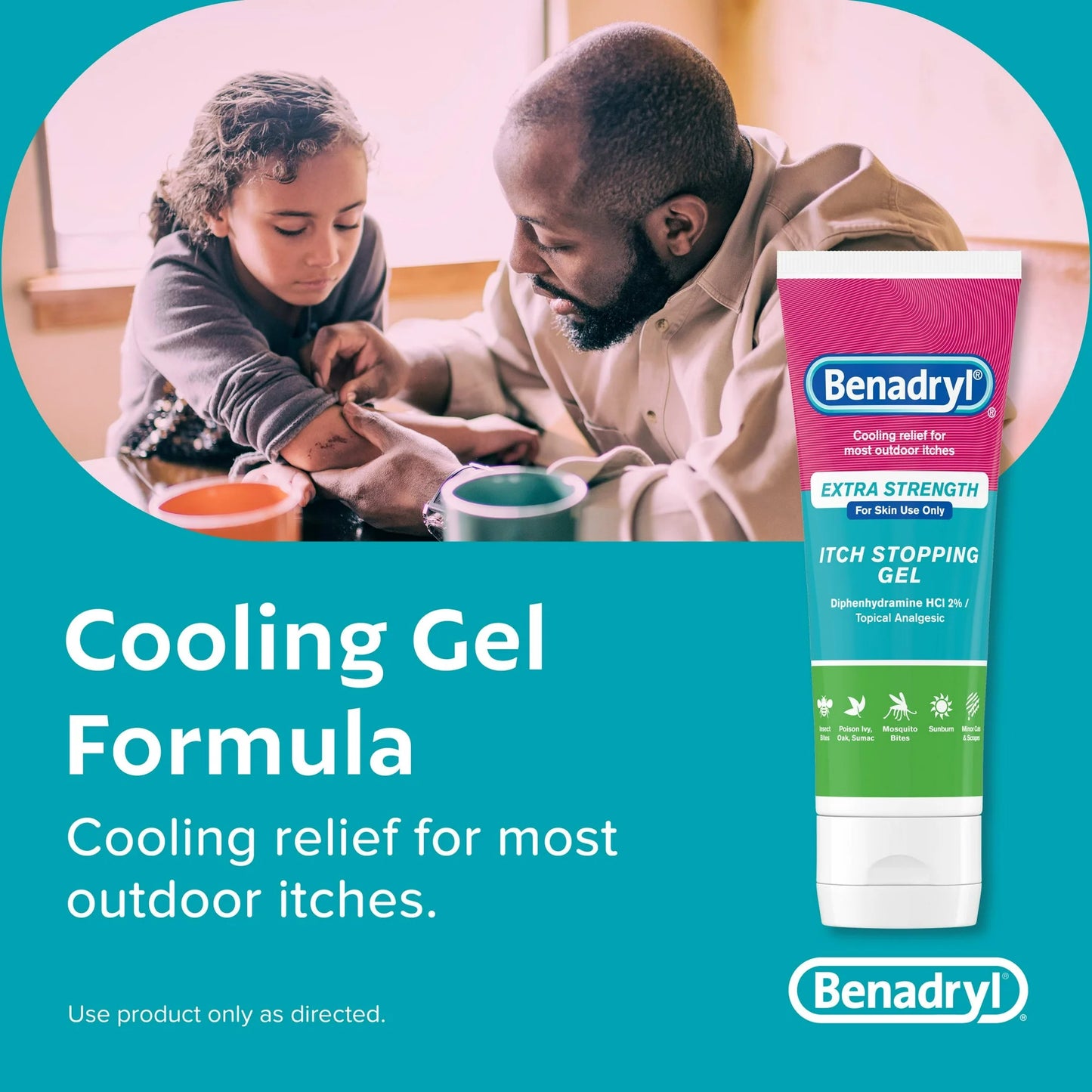 Benadryl Gel Analgésico Tópico Antipicazón Extra Fuerte, 3.5 fl. Onz