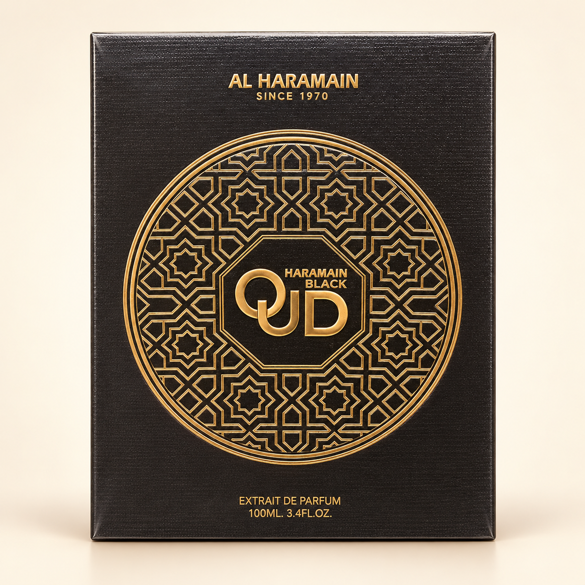 Black Oud Al Haramain 100 ml en caja