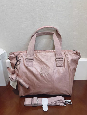 Bolso Bandolera Kipling Metálico Oro Rosa para Mujer - La Tiendita de la Jose