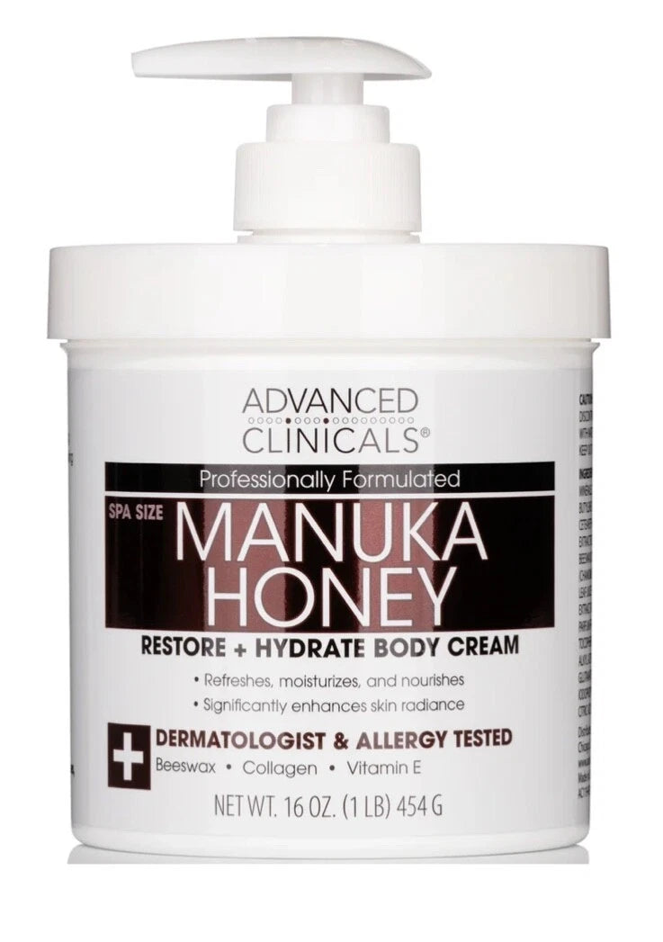 Advanced Clinicals, Miel de manuka, Crema corporal restauradora e hidratante. - La Tiendita de la Jose