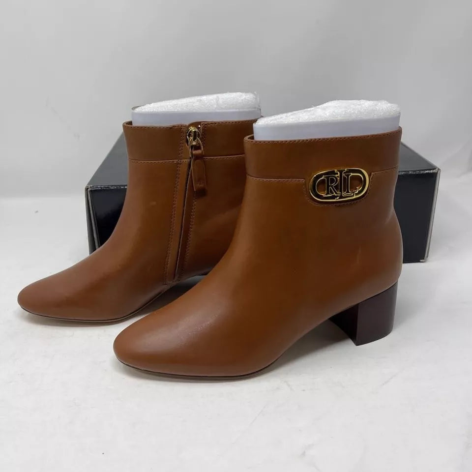 Botas al Tobillo Lauren Cuero bronceado - La Tiendita de la Jose
