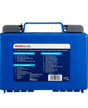 Kit de primeros auxilios de plástico multiusos CVS Health 200 piezas