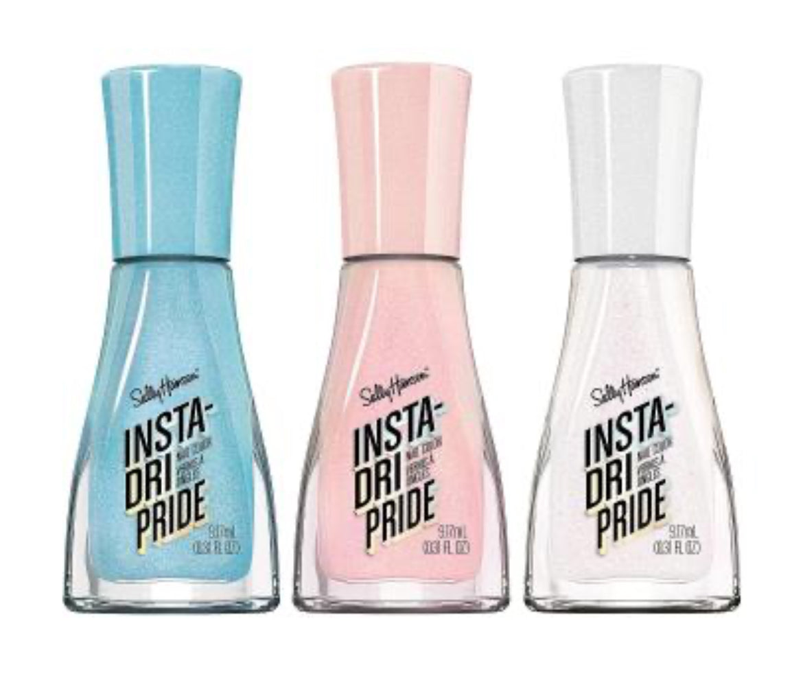 Kit 3 Esmaltes Sally Hansen Instadri Glaad Transgender Pride