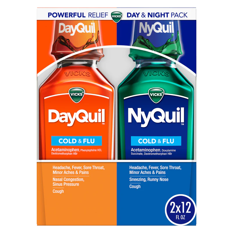 Vicks DayQuil NyQuil Combo Pack Cold & Flu Original 12oz - La Tiendita de la Jose
