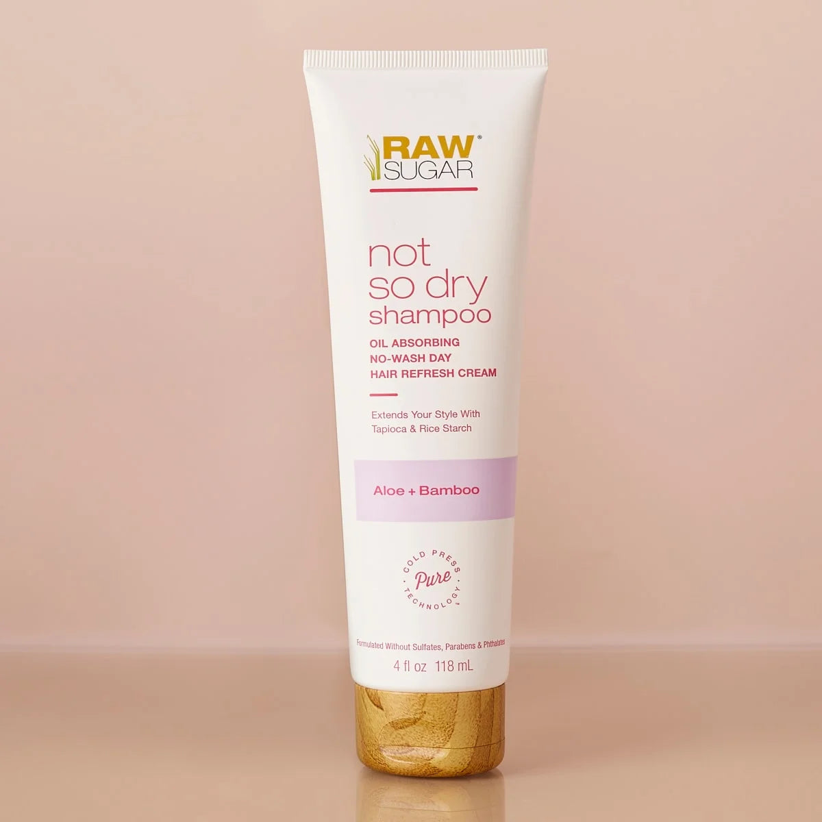 Champú Raw Sugar Not So Dry , Aloe + Bamboo, 4.0 fl oz
