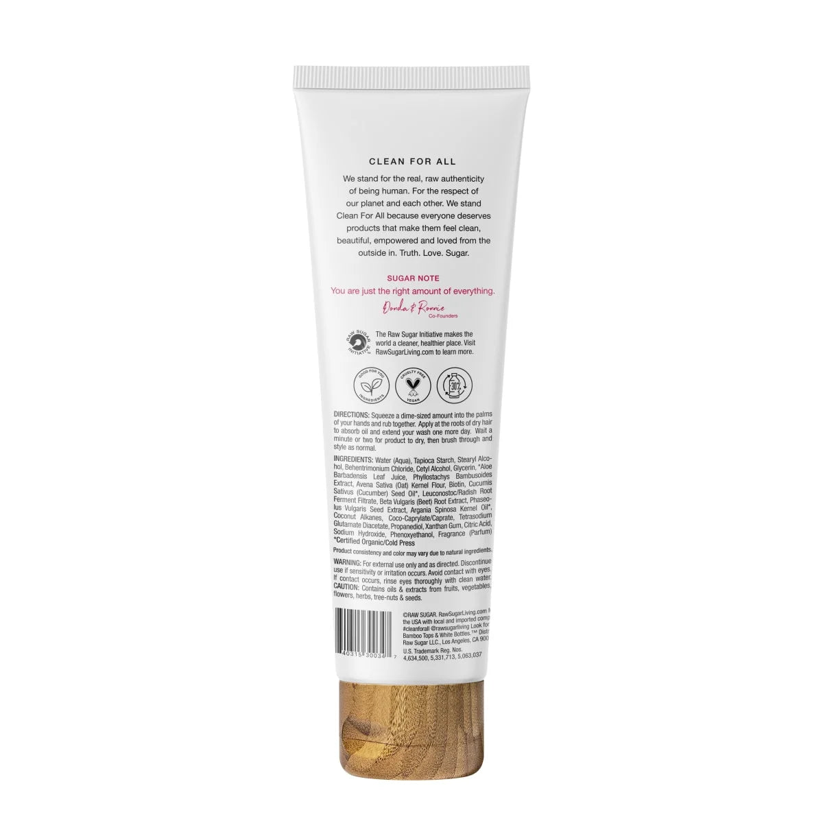 Champú Raw Sugar Not So Dry , Aloe + Bamboo, 4.0 fl oz