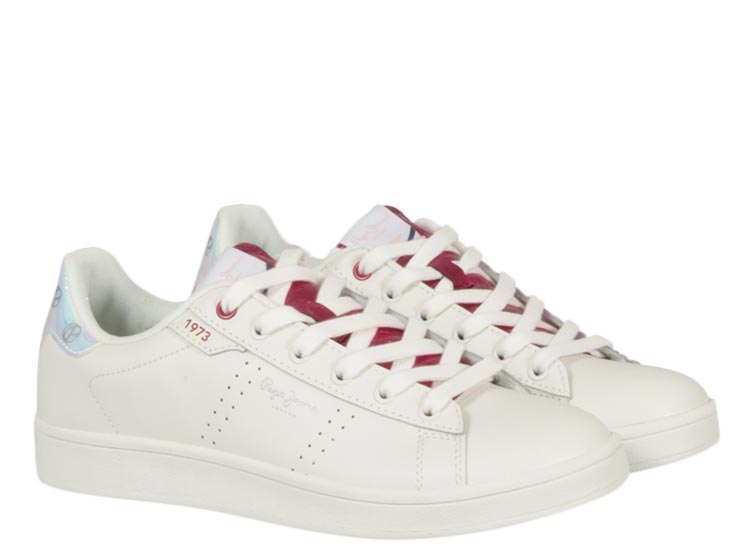 ZAPATILLAS NIÑA PEPE JEANS BLANCO PLAYER MIRROR G - La Tiendita de la Jose