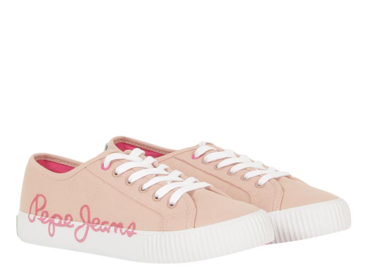 ZAPATILLAS NIÑA PEPE JEANS ROSADO OTTIS LOG G - La Tiendita de la Jose