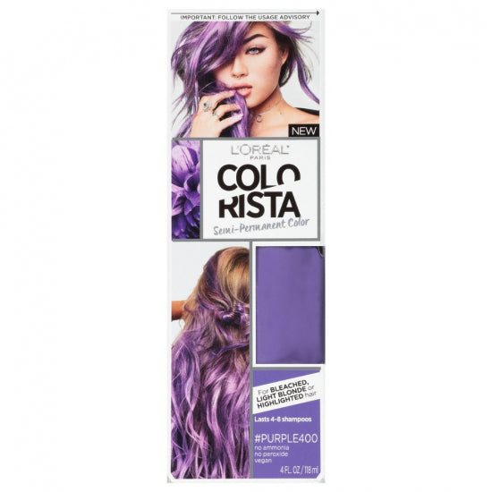 Loreal Paris Colorista Washout Semi-Permanent Hair Colour 80ml Pastel Purple