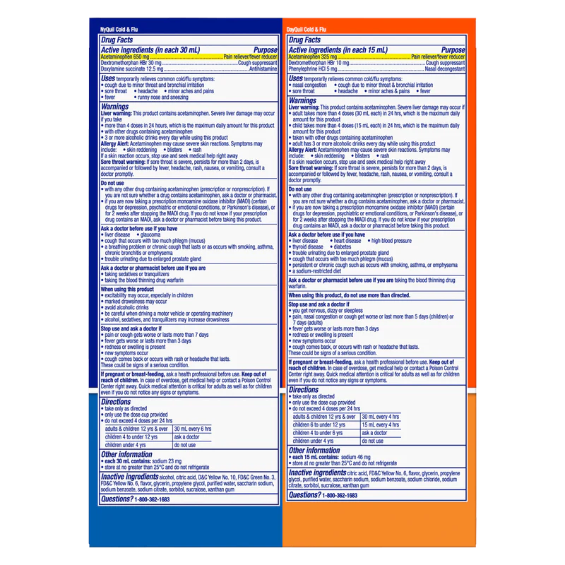 Vicks DayQuil NyQuil Combo Pack Cold & Flu Original 12oz - La Tiendita de la Jose