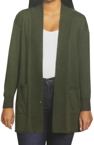 Cárdigan verde frontal abierto para mujer Gloria Vanderbilt - La Tiendita de la Jose