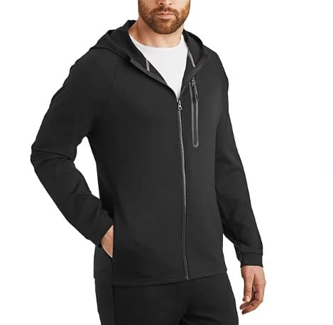 member's mark luxe full zip hoodie Negro - La Tiendita de la Jose