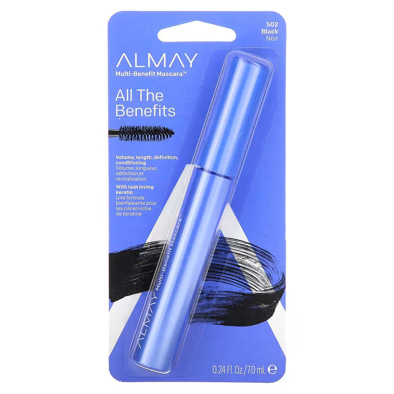 Almay, Máscara de múltiples beneficios, 502, Negro, 7 ml (0,24 oz. líq.)