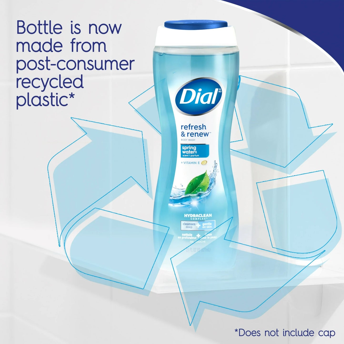 Dial Spring Water Gel de Baño Refrescante y Renovador, Suave para Todo Tipo de Piel