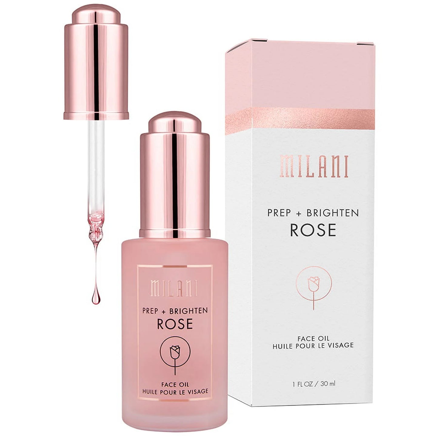 Milani Prep + Aceite Facial de Rosa Iluminadora, 1 fl oz