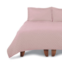 Cubrecama Quilt Microfibra Rosa Super King Cic