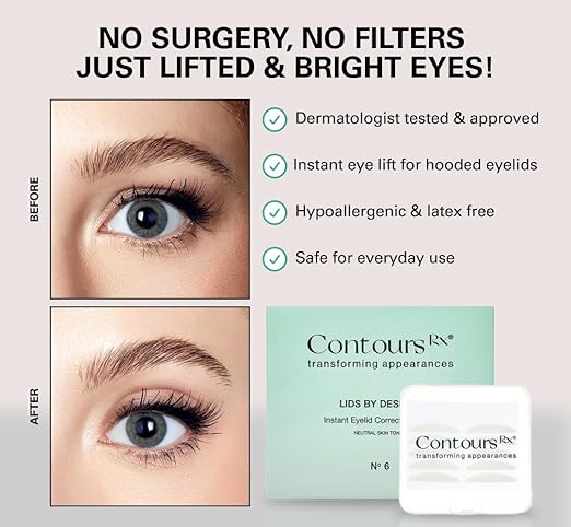 Contours Rx - Tiras de elevación de párpados transparentes y no quirúrgicas - La Tiendita de la Jose
