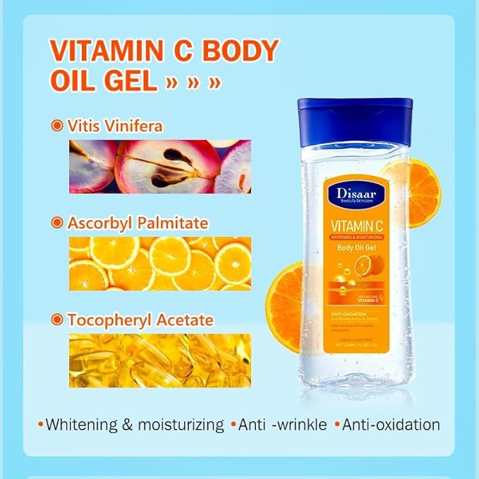 Gel de aceite corporal con vitamina C DISAAR Beauty 200 ml