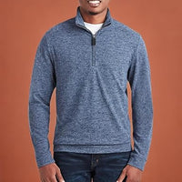 Poleron casual con cremallera de un cuarto para hombre - La Tiendita de la Jose