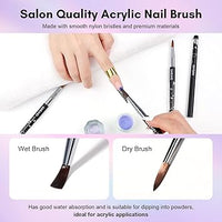 SAVILAND pinceles de uñas acrílicas profesionales para aplicación acrílica, pinceles de polvo acrílico profesionales - La Tiendita de la Jose