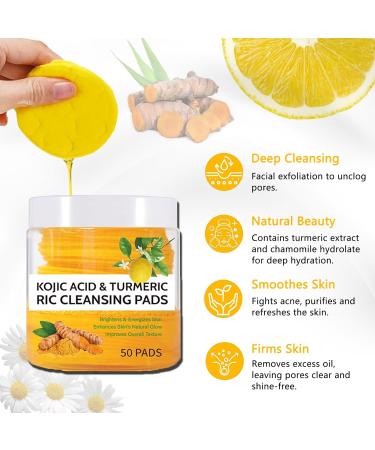Almohadillas limpiadoras de cúrcuma y ácido kójico (50 unidades) - La Tiendita de la Jose