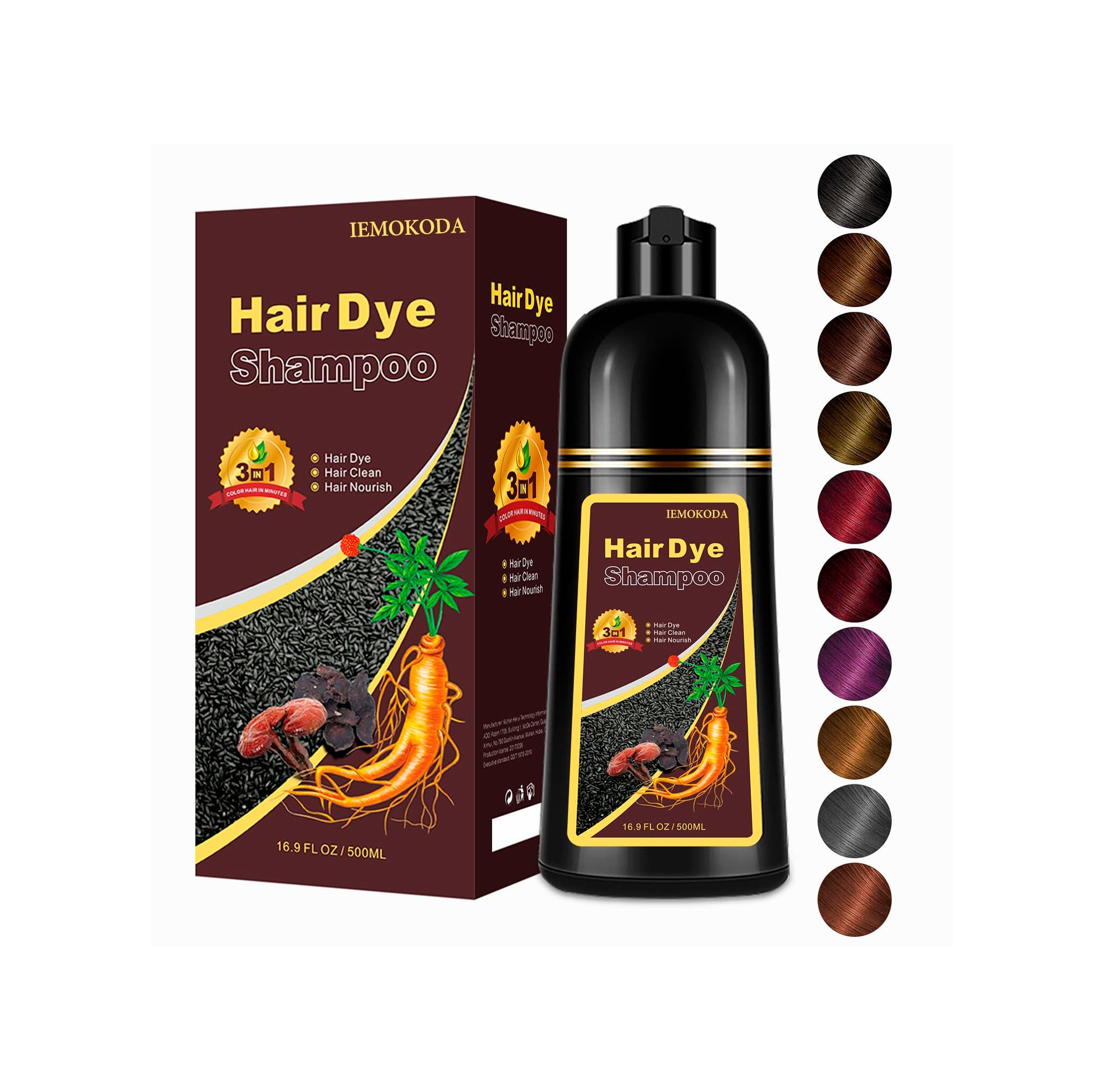Shampoo Black Hair Dye 3 en 1 - La Tiendita de la Jose