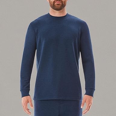 Member's Mark - Camiseta de manga larga para hombre, color azul jaspeado - La Tiendita de la Jose