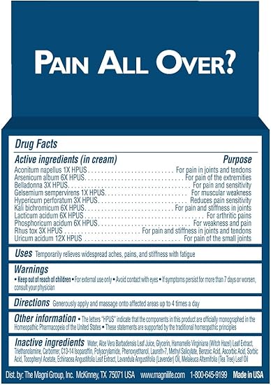 MagniLife Crema para aliviar el dolor y la fatiga - La Tiendita de la Jose