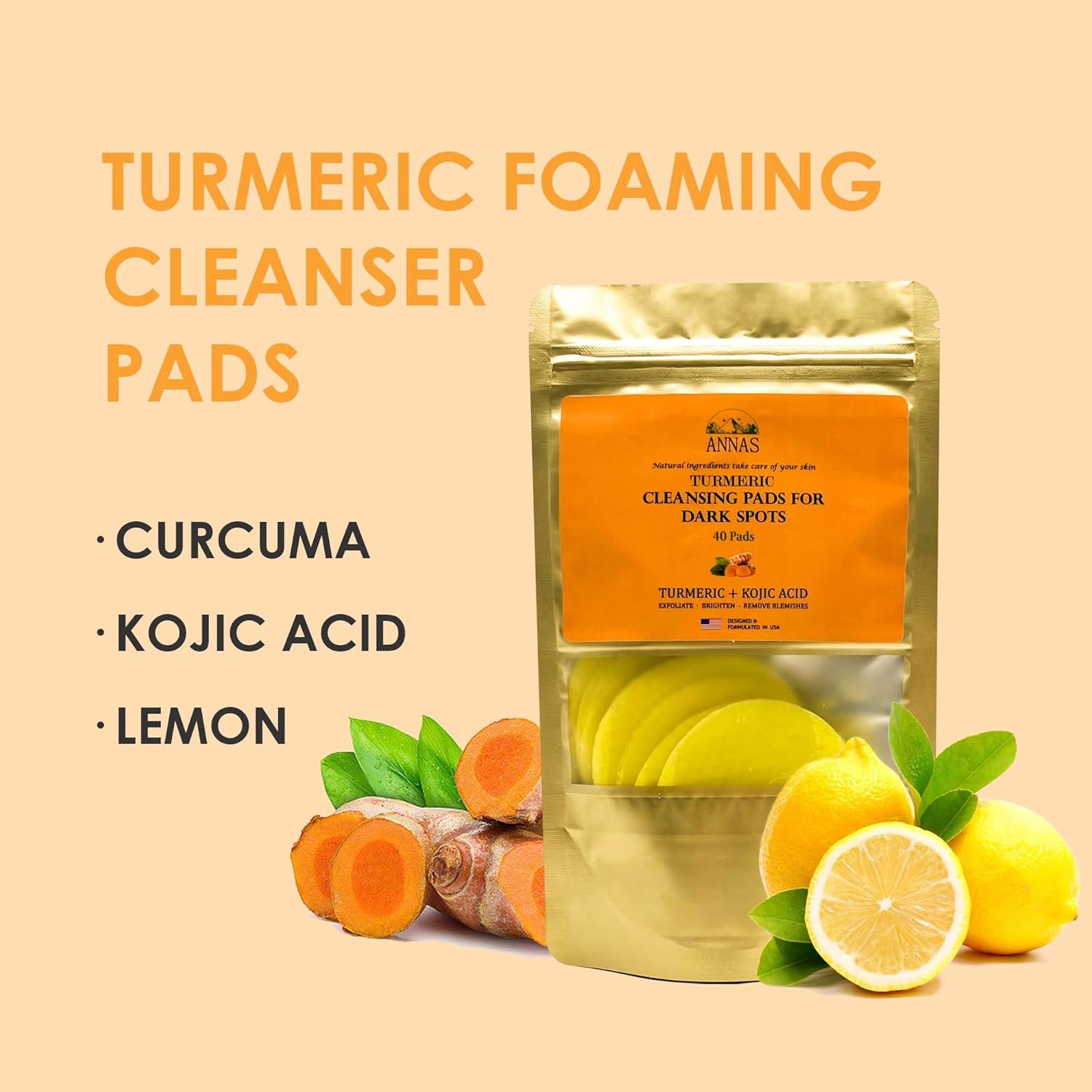 Discos faciales de cúrcuma, esponjas faciales de cúrcuma - La Tiendita de la Jose