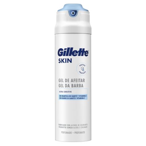 Gel de afeitar SKIN Ultra Sensitive de Gillette de 200 ml para pieles sensibles