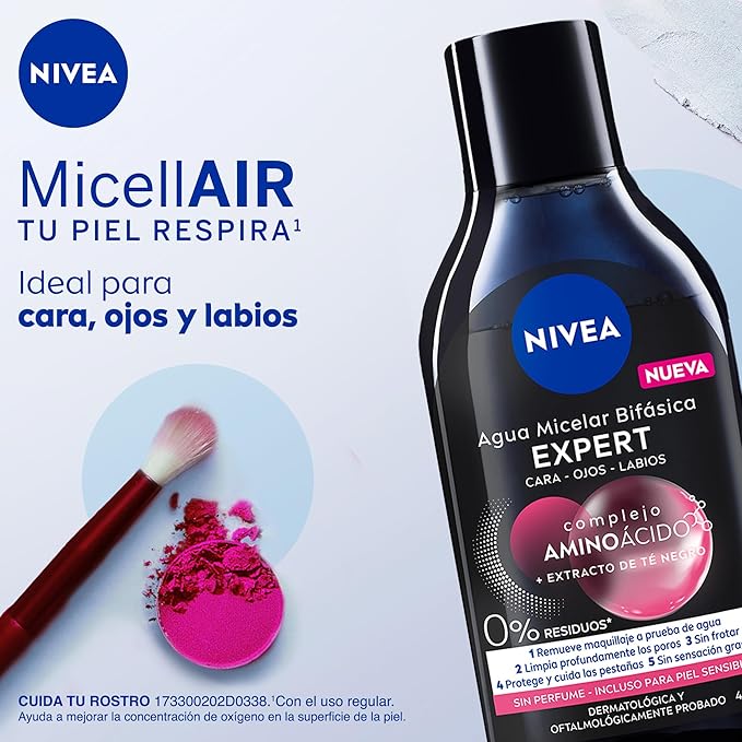 NIVEA Agua Micelar Desmaquillante Efecto Mate (400 ml)