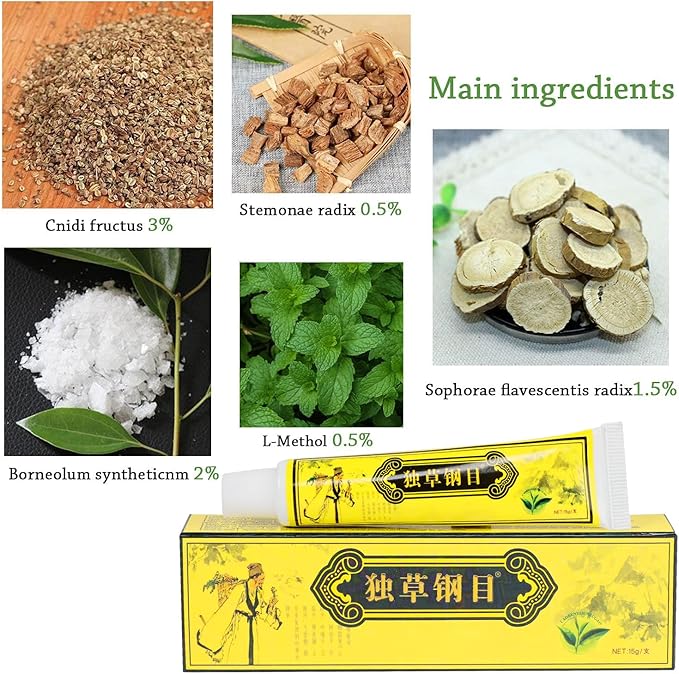 5 unids chino herbario crema dermatitis y eccema prurito psoriasis ungüento