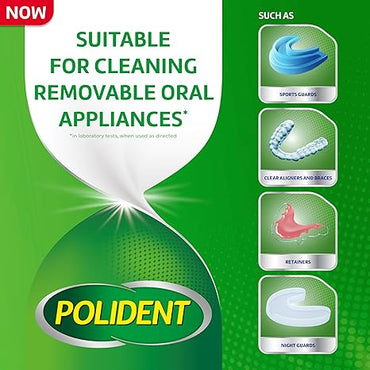 Polident Tabletas limpiadoras de dentaduras postizas 120 unidades - La Tiendita de la Jose