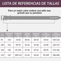 Cinturón Cuero Hombre Ajustable Alta Calidad Negro / Marrón