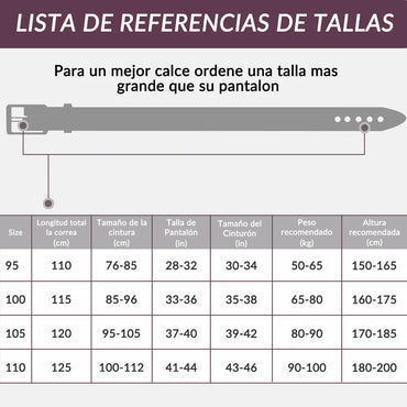 Cinturón Cuero Hombre Ajustable Alta Calidad Negro / Marrón