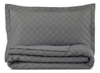 Quilt Polycotton Taupe King Gris Lisa