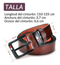 Cinturón Cuero Hombre Ajustable Alta Calidad Negro / Marrón