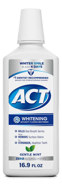 Enjuague Bucal Act Whitening + Anticaries, 500 Ml, Sin Alcohol
