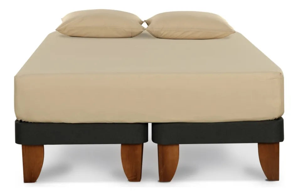 Set Sabanas Lisas 180 Hilos Taupe 1 Plaza.