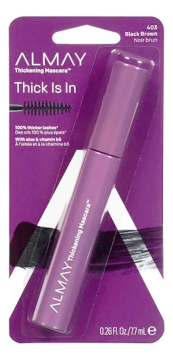Máscara Para Pestañas Almay Thick Is In Color Black Brown 403 y 402